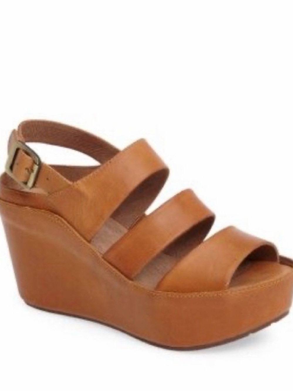 Chocolat Blu Windsor Tan Platform Wedge Sandal